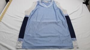 Vintage Plus Factor Women's M Sleeveless Basketball Jersey Blue White Navy Mesh